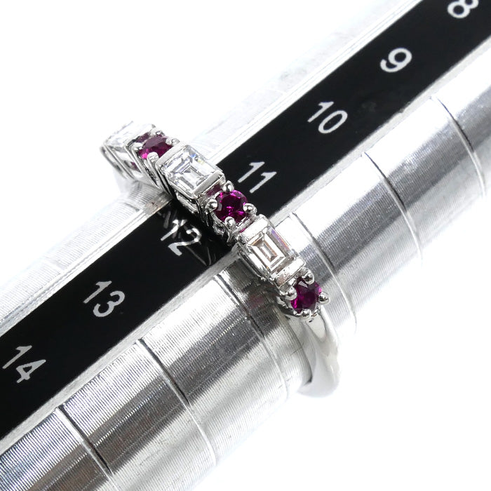 TASAKI タサキ Pt900プラチナ リング・指輪 ダイヤモンド0.31ct ルビー 11.5号 3.9g レディース【中古】