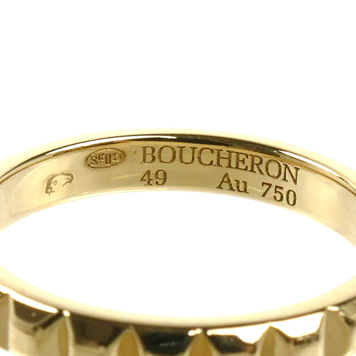 Boucheron ブシュロン K18YG イエローゴールド キャトル クルドパリ ミディアム リング・指輪 JAL00008 9号 49 3.3g レディース【中古】【美品】
