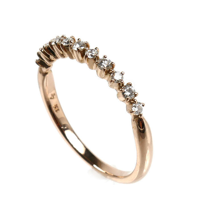 Ponte Vecchio ポンテヴェキオ K18PG ピンクゴールド リング・指輪 ダイヤモンド0.17ct 11号 1.9g レディース【中古】【美品】
