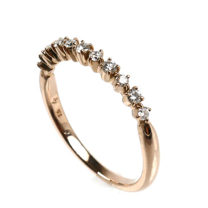 Ponte Vecchio ポンテヴェキオ K18PG ピンクゴールド リング・指輪 ダイヤモンド0.17ct 11号 1.9g レディース【中古】【美品】