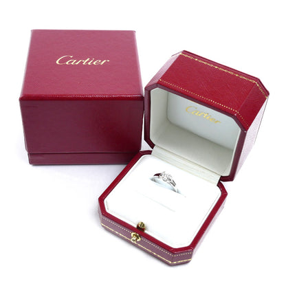 CARTIER カルティエ Pt950プラチナ バレリーナ ソリテール リング・指輪 N4197646 ダイヤモンド0.41ct 6号 46 4.2g レディース【中古】【美品】