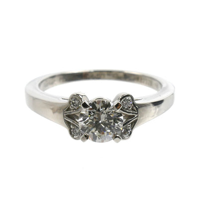 CARTIER カルティエ Pt950プラチナ バレリーナ ソリテール リング・指輪 N4197646 ダイヤモンド0.41ct 6号 46 4.2g レディース【中古】【美品】