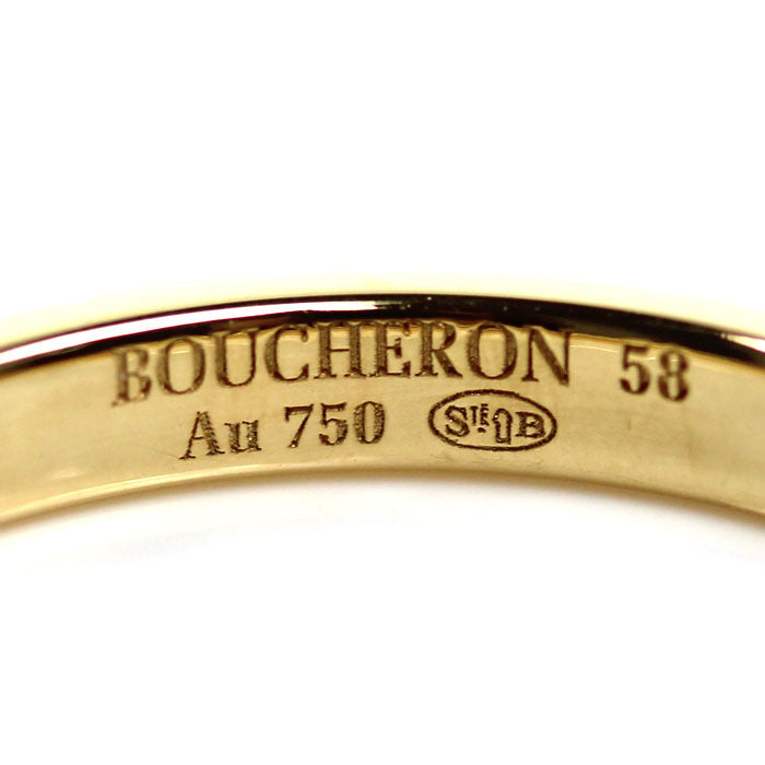 Boucheron ブシュロン K18YG イエローゴールド キャトル クルドパリ ミディアム リング・指輪 JAL00008 17.5号 58 3.9g メンズ【中古】【美品】