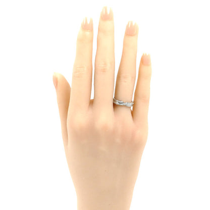 HARRY WINSTON ハリーウィンストン Pt950プラチナ トリスト ツーロウ バンド リング・指輪 WBDPRD2RTST-050 ダイヤモンド 9号 5.3g レディース【中古】【美品】