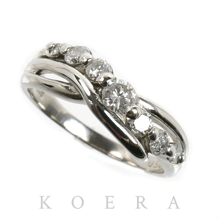 Pt900プラチナ リング・指輪 ダイヤモンド0.50ct 12号 4.8g レディース【中古】