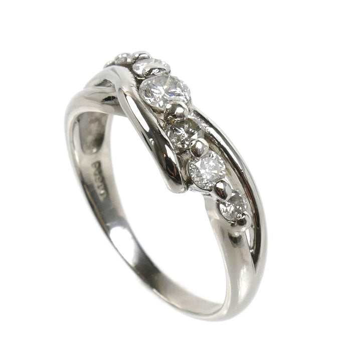 Pt900プラチナ リング・指輪 ダイヤモンド0.50ct 12号 4.8g レディース【中古】