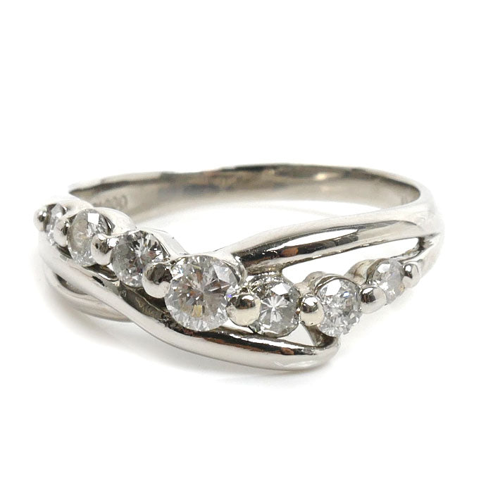 Pt900プラチナ リング・指輪 ダイヤモンド0.50ct 12号 4.8g レディース【中古】