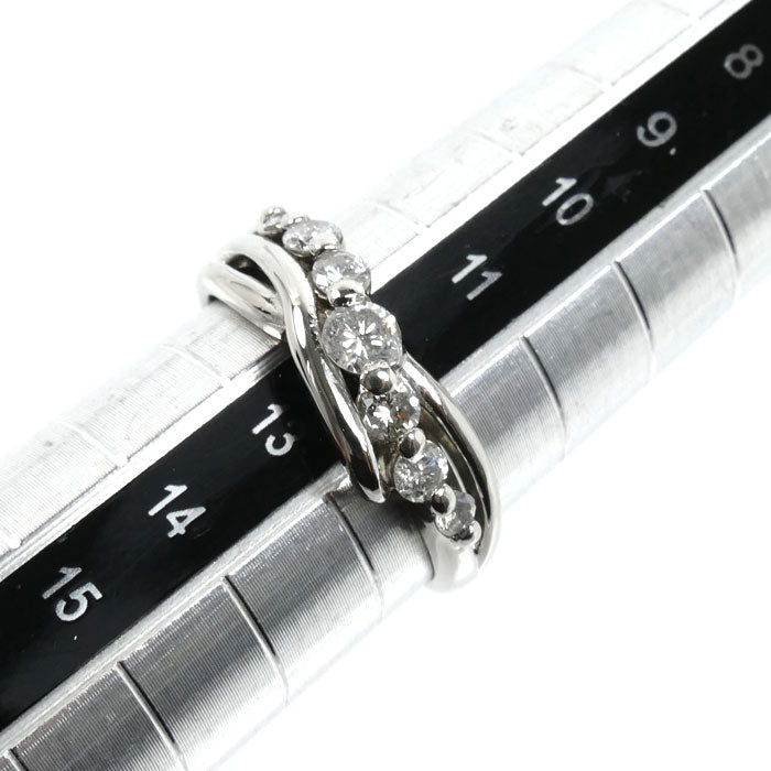 Pt900プラチナ リング・指輪 ダイヤモンド0.50ct 12号 4.8g レディース【中古】