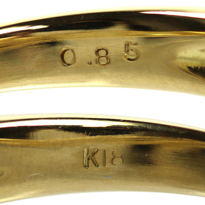 K18YG イエローゴールド リング・指輪 ダイヤモンド0.85ct 14号 4.8g レディース【中古】【美品】