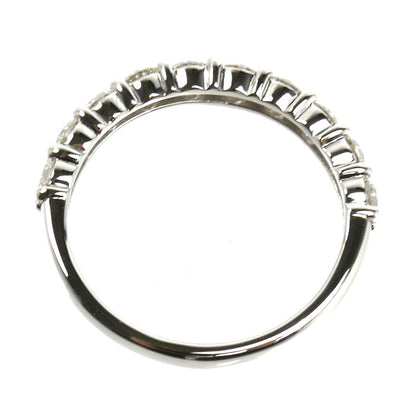 Pt900プラチナ ハーフエタニティ リング・指輪 ダイヤモンド0.85ct 11号 2.9g レディース【中古】【美品】
