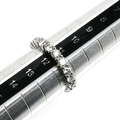 Pt900プラチナ ハーフエタニティ リング・指輪 ダイヤモンド0.85ct 11号 2.9g レディース【中古】【美品】