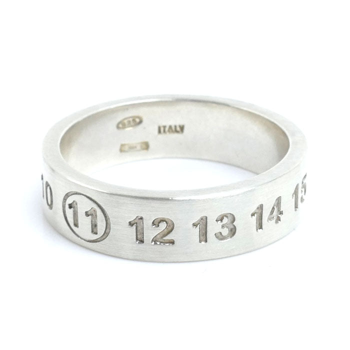 MAISON MARGIELA メゾンマルジェラ シルバー925 ナンバリング 6MM リング・指輪 SM1UQ0120 P8863 21号 7.7g メンズ【中古】【美品】