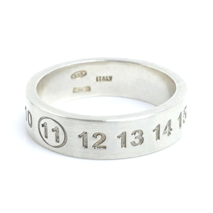 MAISON MARGIELA メゾンマルジェラ シルバー925 ナンバリング 6MM リング・指輪 SM1UQ0120 P8863 21号 7.7g メンズ【中古】【美品】