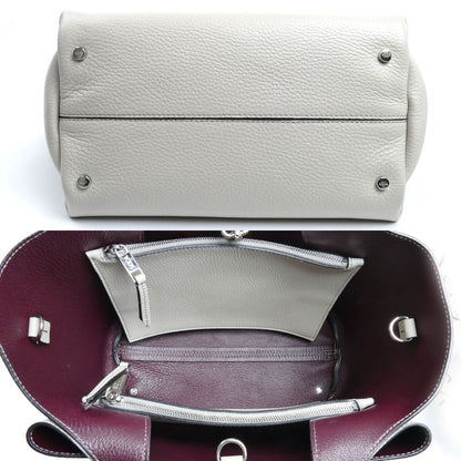 TOD’S トッズ T タイムレス レザー バッグ ミニ 2Wayショルダーバッグ グレージュ/バーガンディ XBWAPAFL100 QRI レディース【中古】