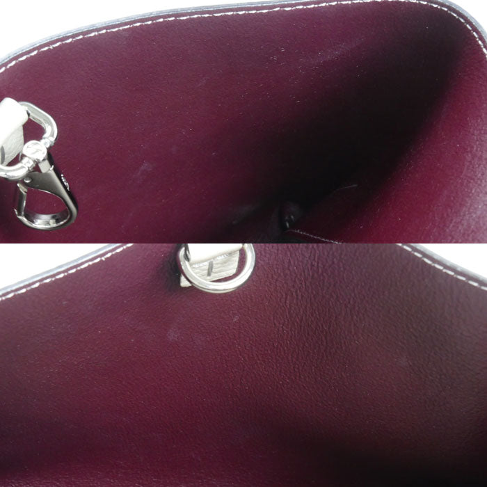 TOD’S トッズ T タイムレス レザー バッグ ミニ 2Wayショルダーバッグ グレージュ/バーガンディ XBWAPAFL100 QRI レディース【中古】