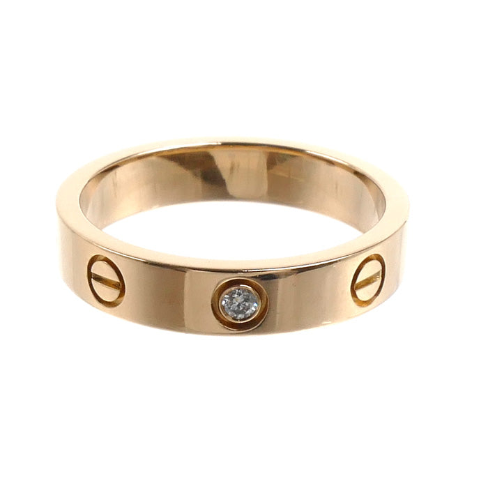 CARTIER カルティエ K18PG ピンクゴールド ミニラブ 1Pダイヤ リング・指輪 B4050752 ダイヤモンド 11.5号 52 4.3g レディース【中古】
