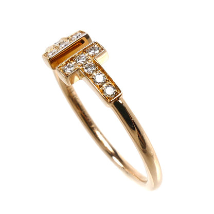 TIFFANY&Co. ティファニー K18PG ピンクゴールド Tワイヤー ダイヤ リング・指輪 60147328 ダイヤモンド 14号 2.4g レディース【中古】