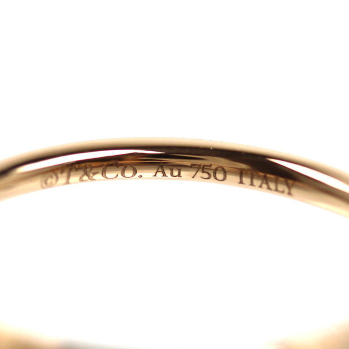 TIFFANY&Co. ティファニー K18PG ピンクゴールド Tワイヤー ダイヤ リング・指輪 60147328 ダイヤモンド 14号 2.4g レディース【中古】