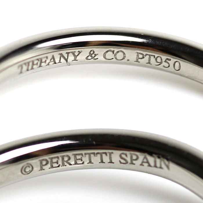 TIFFANY&Co. ティファニー Pt950プラチナ カーブドバンド 9Pダイヤ リング・指輪 60016939 ダイヤモンド 9号 3.2g レディース【中古】【美品】