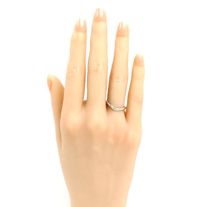 TIFFANY&Co. ティファニー Pt950プラチナ カーブドバンド 9Pダイヤ リング・指輪 60016939 ダイヤモンド 9号 3.2g レディース【中古】【美品】