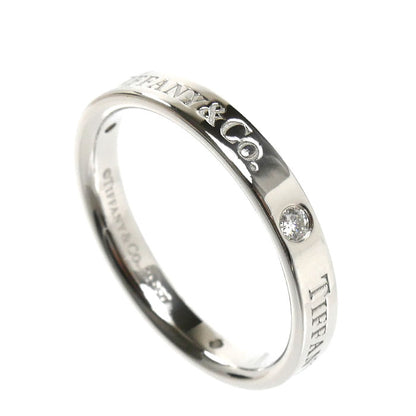 TIFFANY&Co. ティファニー Pt950プラチナ フラットバンド 3Pダイヤ リング・指輪 ダイヤモンド 15号 5.5g レディース【中古】【美品】