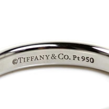 TIFFANY&Co. ティファニー Pt950プラチナ フラットバンド 3Pダイヤ リング・指輪 ダイヤモンド 15号 5.5g レディース【中古】【美品】