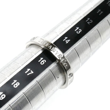 TIFFANY&Co. ティファニー Pt950プラチナ フラットバンド 3Pダイヤ リング・指輪 ダイヤモンド 15号 5.5g レディース【中古】【美品】