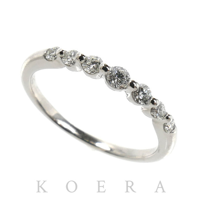 Ponte Vecchio ポンテヴェキオ K18WG ホワイトゴールド リング・指輪 ダイヤモンド0.20ct 9号 1.8g レディース【中古】【美品】