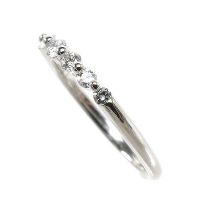 Ponte Vecchio ポンテヴェキオ K18WG ホワイトゴールド リング・指輪 ダイヤモンド0.20ct 9号 1.8g レディース【中古】【美品】