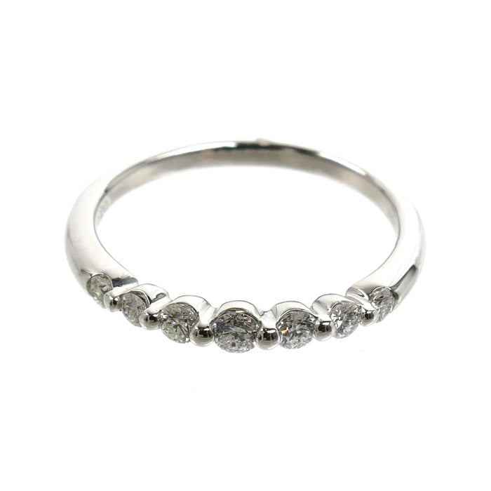 Ponte Vecchio ポンテヴェキオ K18WG ホワイトゴールド リング・指輪 ダイヤモンド0.20ct 9号 1.8g レディース【中古】【美品】