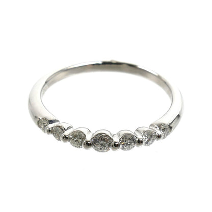 Ponte Vecchio ポンテヴェキオ K18WG ホワイトゴールド リング・指輪 ダイヤモンド0.20ct 9号 1.8g レディース【中古】【美品】
