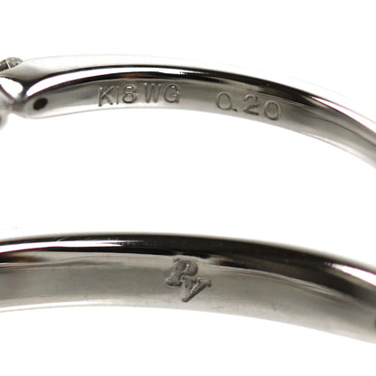 Ponte Vecchio ポンテヴェキオ K18WG ホワイトゴールド リング・指輪 ダイヤモンド0.20ct 9号 1.8g レディース【中古】【美品】
