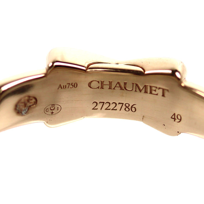 Chaumet ショーメ K18PG ピンクゴールド ジュ ドゥ リアン リング・指輪 082218 ダイヤモンド 9号 49 1.9g レディース【中古】【美品】