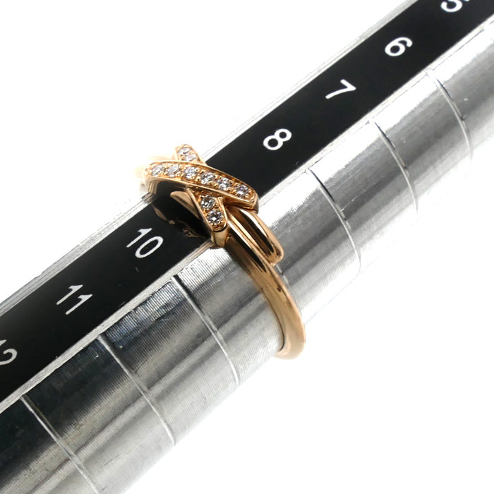 Chaumet ショーメ K18PG ピンクゴールド ジュ ドゥ リアン リング・指輪 082218 ダイヤモンド 9号 49 1.9g レディース【中古】【美品】