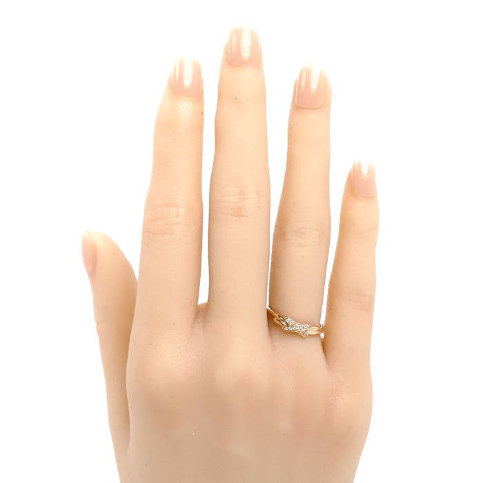 Chaumet ショーメ K18PG ピンクゴールド ジュ ドゥ リアン リング・指輪 082218 ダイヤモンド 9号 49 1.9g レディース【中古】【美品】