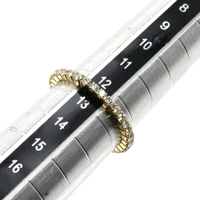K18YG イエローゴールド フルエタニティ リング・指輪 ダイヤモンド0.30ct 12.5号 1.8g レディース【中古】