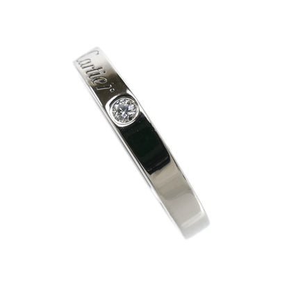 CARTIER カルティエ Pt950プラチナ エングレーブド 2Pダイヤ リング・指輪 B4077854 ダイヤモンド 14号 54 4.9g レディース【中古】【美品】