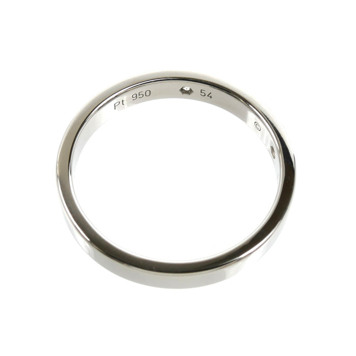 CARTIER カルティエ Pt950プラチナ エングレーブド 2Pダイヤ リング・指輪 B4077854 ダイヤモンド 14号 54 4.9g レディース【中古】【美品】