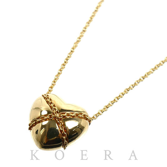 TIFFANY&Co. ティファニー K18YG イエローゴールド チェーンクロスハート ネックレス 5.7g 46cm レディース【中古】