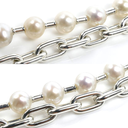 TIFFANY&Co. ティファニー シルバー925 ハードウェア パールロック ネックレス パール 53.6g 60cm レディース【中古】【美品】