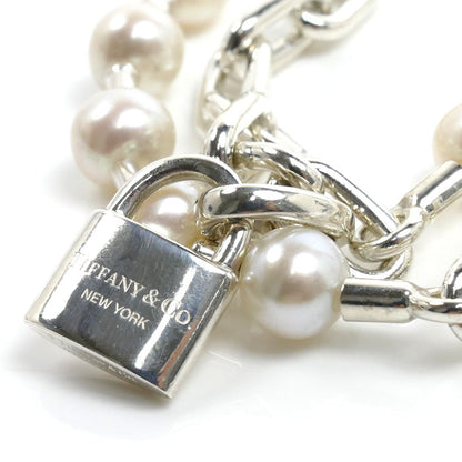 TIFFANY&Co. ティファニー シルバー925 ハードウェア パールロック ネックレス パール 53.6g 60cm レディース【中古】【美品】