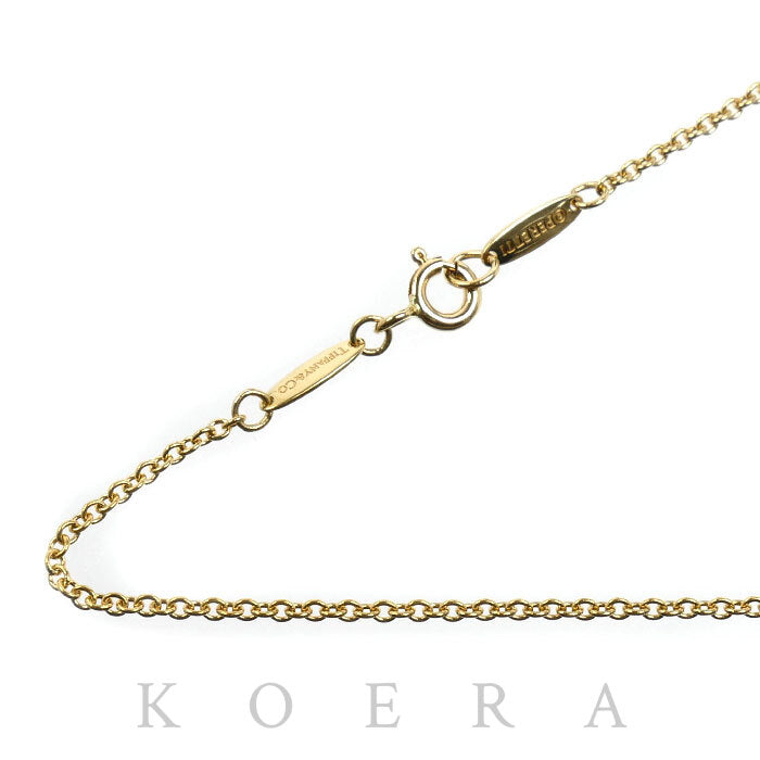 TIFFANY&Co. ティファニー K18YG イエローゴールド ネックレス 小豆 3.2g 40cm レディース【中古】