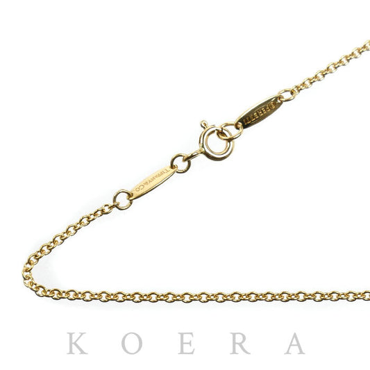 TIFFANY&Co. ティファニー K18YG イエローゴールド ネックレス 小豆 3.2g 40cm レディース【中古】