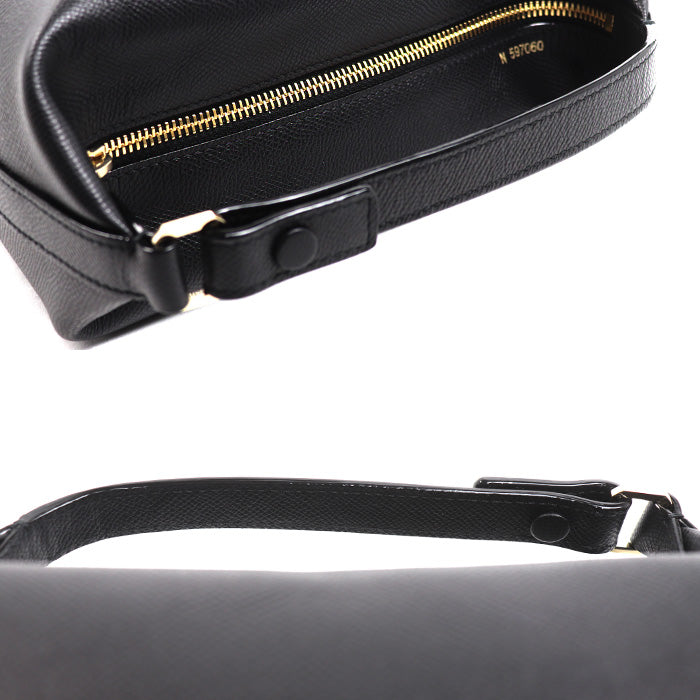 Valextra ヴァレクストラ モチバッグ 2Wayショルダーバッグ ブラック SGMO0020010LOCPL99NN レディース【中古】【美品】