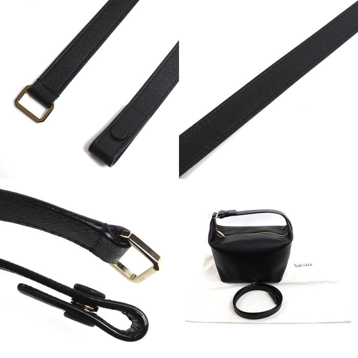 Valextra ヴァレクストラ モチバッグ 2Wayショルダーバッグ ブラック SGMO0020010LOCPL99NN レディース【中古】【美品】