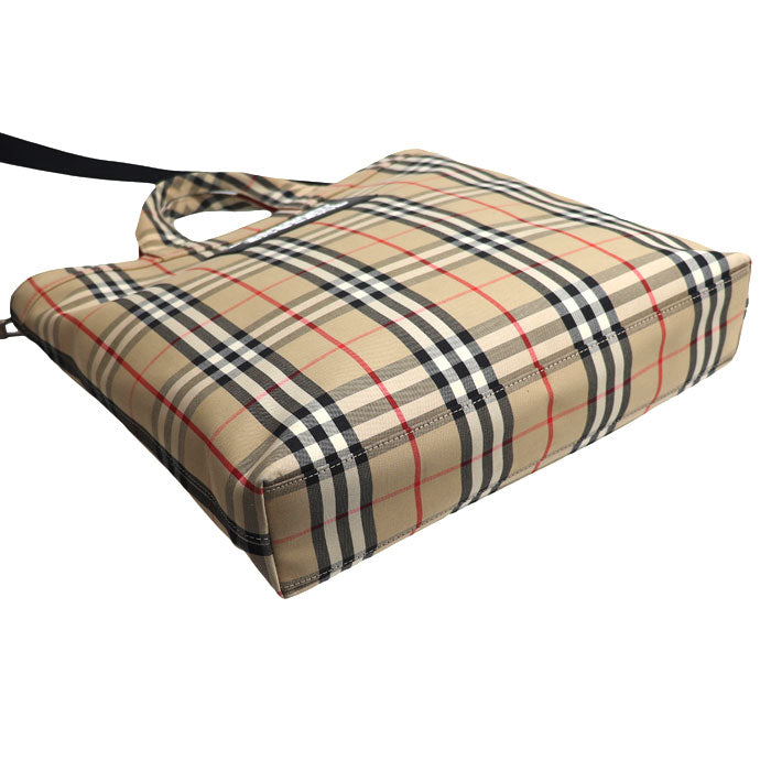 BURBERRY バーバリー ヴィンテージチェック 2Wayショルダーバッグ ベージュ/ブラック/レッド 8017740 ユニセックス【中古】