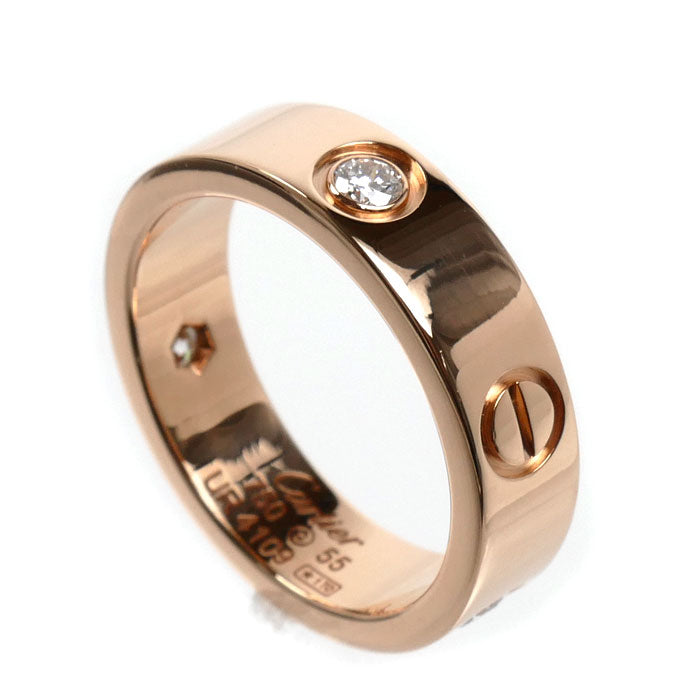 CARTIER カルティエ K18PG ピンクゴールド ラブリング ハーフダイヤ リング・指輪 B4087545 ダイヤモンド 15号 55 8.7g レディース【中古】【美品】