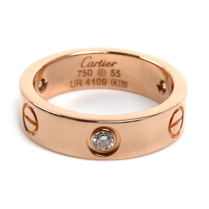 CARTIER カルティエ K18PG ピンクゴールド ラブリング ハーフダイヤ リング・指輪 B4087545 ダイヤモンド 15号 55 8.7g レディース【中古】【美品】
