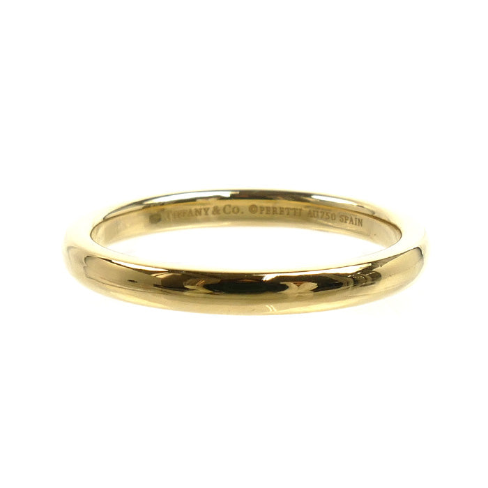 TIFFANY&Co. ティファニー K18YG イエローゴールド クラシックバンド リング・指輪 72540123 17号 4.4g メンズ【中古】【美品】