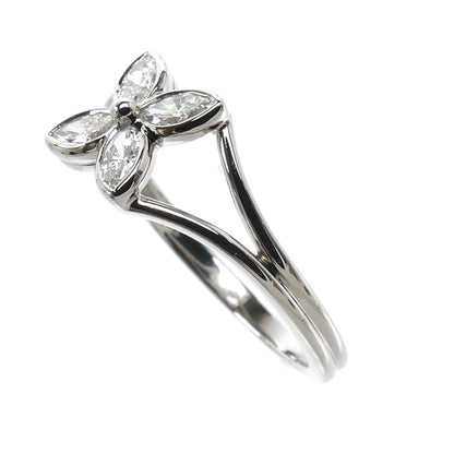 TIFFANY&Co. ティファニー Pt950プラチナ ビクトリア リング・指輪 ダイヤモンド 11号 3.3g レディース【中古】【美品】